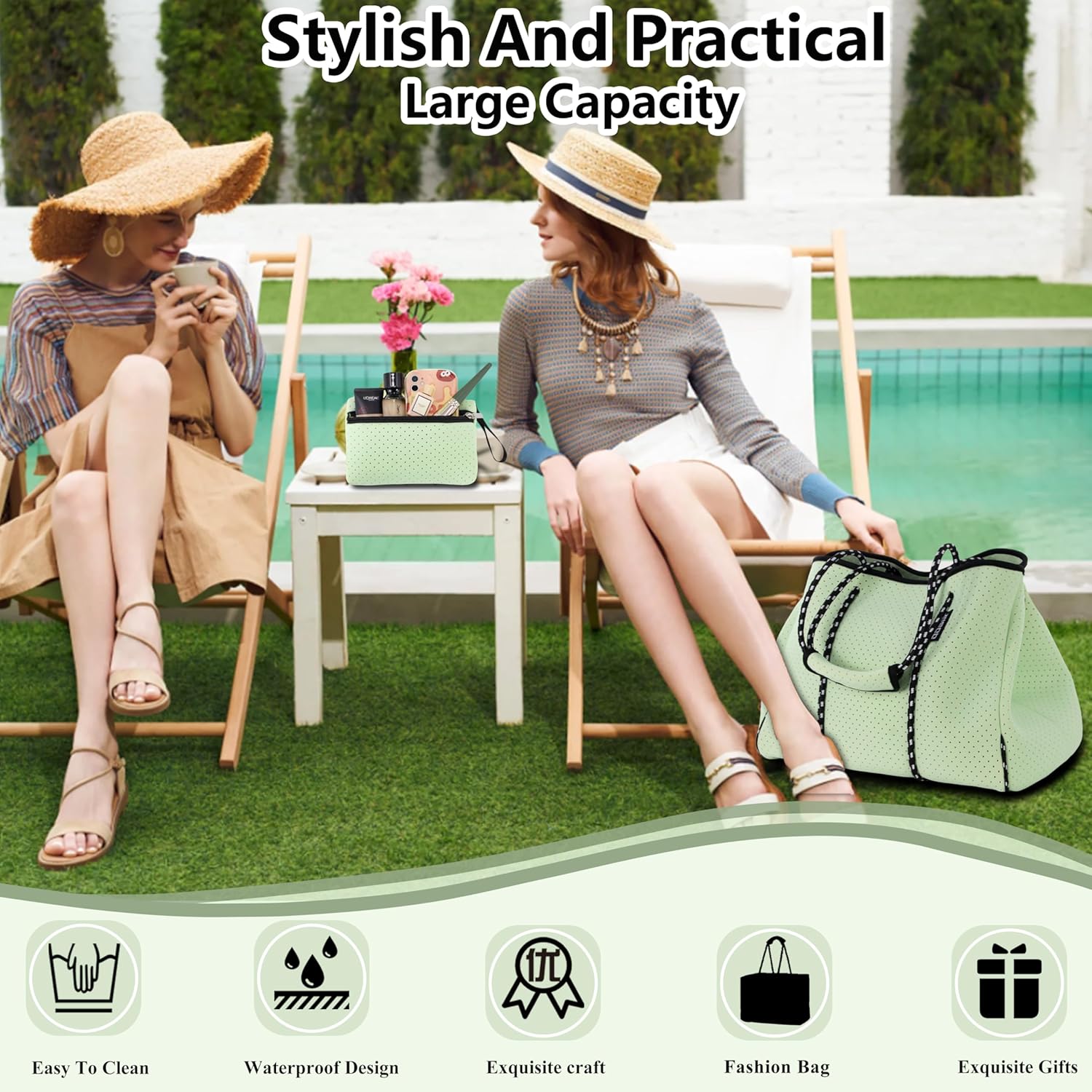 QOGiR Multipurpose Gym Beach Bag, Light Weight, Large, Sports … … - Image 3