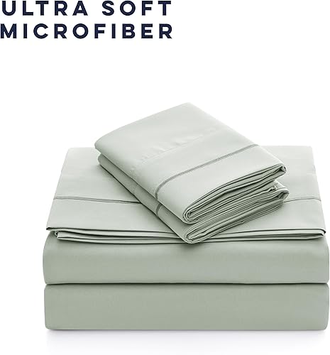 Miniatura 5 de CASUAL LIVING 32634 Juego de sábanas y fundas de almohada de 4 piezas de ropa de cama tamaño King Size Hotel de alta calidad, sedosas, ultrasuaves,