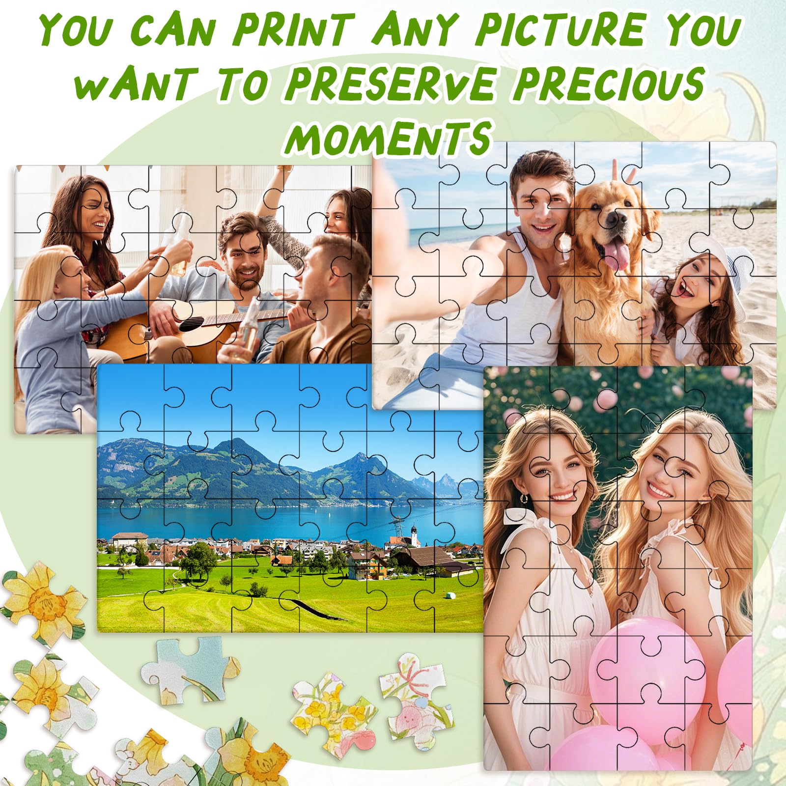 10 Pezzi Puzzle Vuoto, Puzzle Vuoti da Personalizzare, Bianca Puzzles di Cartone Vuoto, Facile da Colorare, 15 X 10 CM, 35 Pezzi per Foglio, per Bambini, Ai Giochi Educativi, Alla Pittura