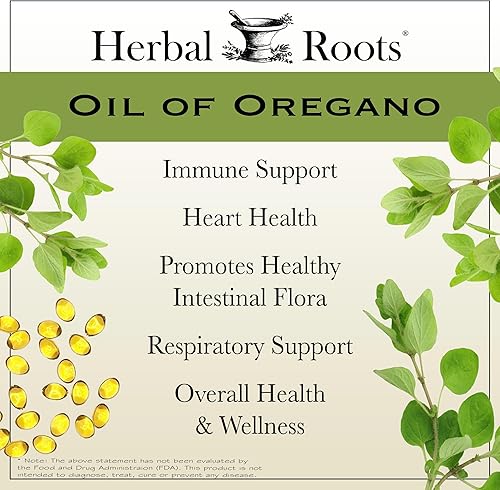 Miniatura 3 de Herbal Roots Aceite de orégano - Hecho de aceite de orégano mediterráneo - 90 cápsulas de cápsulas blandas fáciles de tragar - Extra Strength 150mg