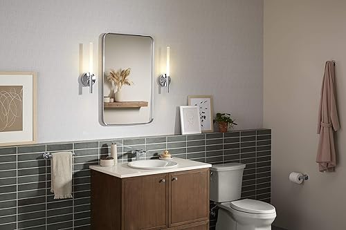 Miniatura 3 de Kohler Essential - Espejo rectangular de pared con marco de 22 pulgadas de ancho x 34 pulgadas de alto, cromado pulido