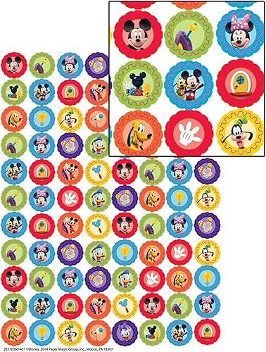 Mini libro de calcomanías para el regreso a clases para el aula de Mickey Mouse Clubhouse, 704 piezas