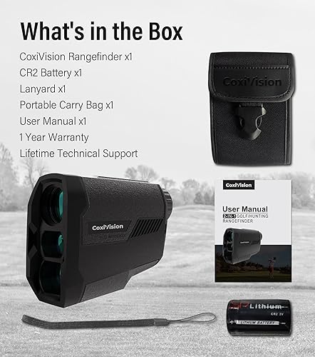 Miniatura 8 de Telémetro con pendiente para golf y caza, buscador de rango de alta precisión de 10001300 yardas, aumento 6X, buscador de pines y bloqueo de bandera