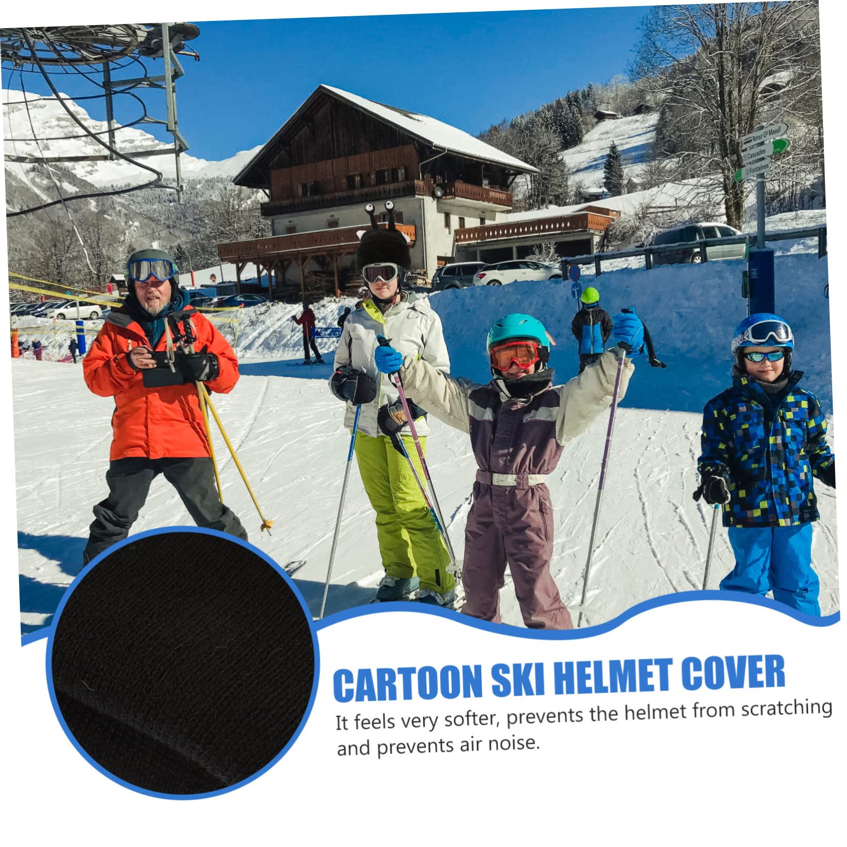 ifundom 3 Pezzi copertura del casco coperture casco per adulti copri caschi da sci sciare adulto Chiesa di equitazione divertente copricasco per sport sulla neve filato