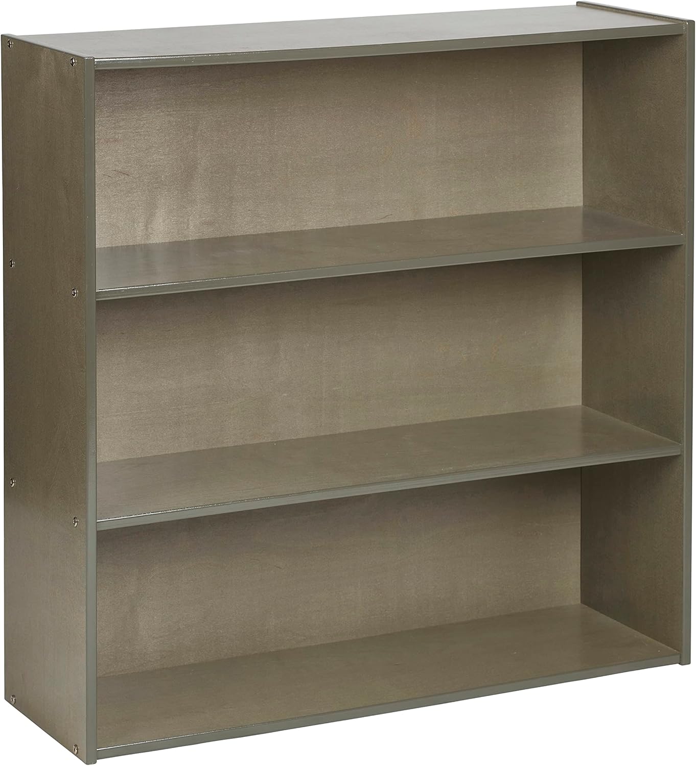 ECR4Kids Streamline 3-Shelf Storage Cabinet, 36in, Kid's Bookshelf, Grey Wash