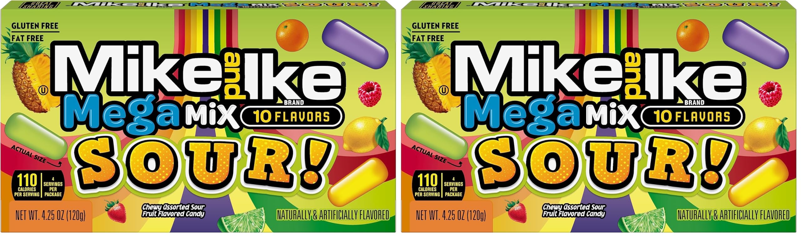 MIKESUKE　11枚 Amazon.com : Mike and Ike Candy, Mega Mix Sour, 4.25oz Theater Box