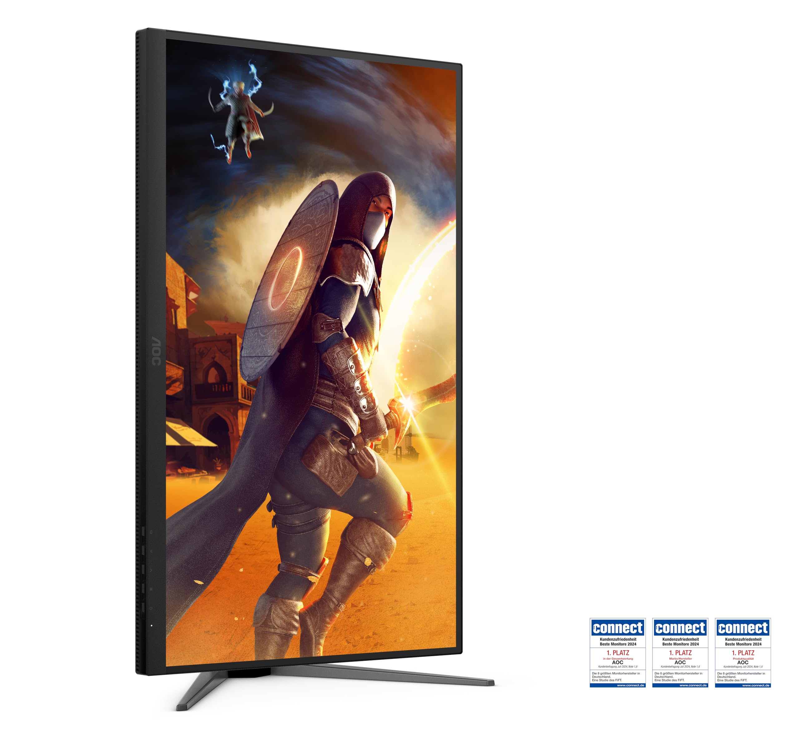 AOC Gaming Moniteur U27G4XM 27 Pouce, Dual Mode Fast IPS Dalle, 1ms GtG, HDR1000, G-Sync Compatible, Ajustable en Hauteur, USB Hub(3840x2160@160Hz; 1920x1080@320Hz HDMI 2X 2.1 DP 1x 1.4) Noir