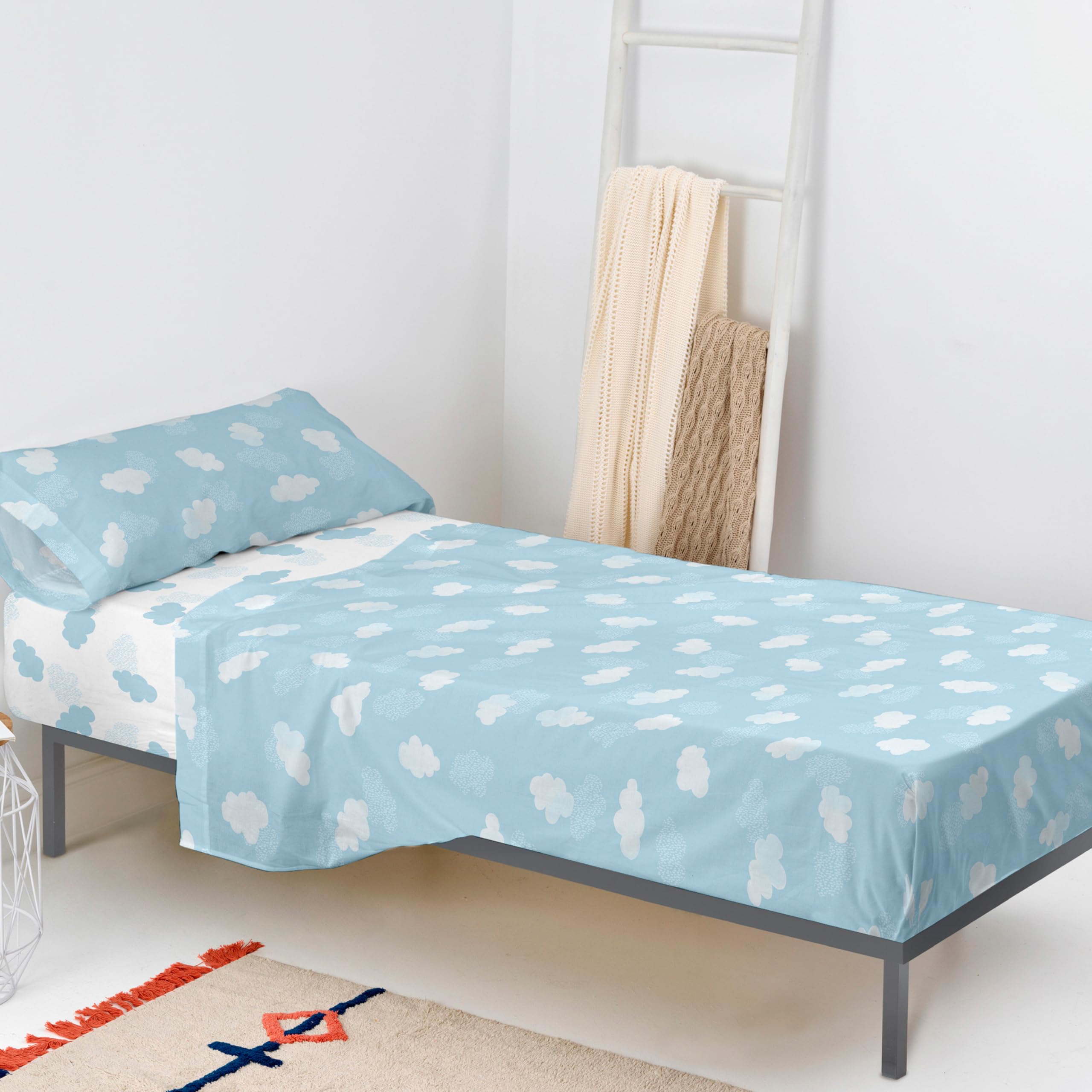 Juego de sábanas Clouds AlexandreHouse 160x270 cm bleu pour lit de 80