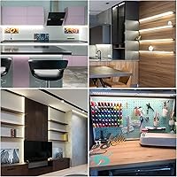 Vista 4 de WOBANE Kit de luz LED para pantalla, juego de barra de tira LED de 8 x 12 pulgadas, iluminación de gabinete para escaparate, estantería, encimera