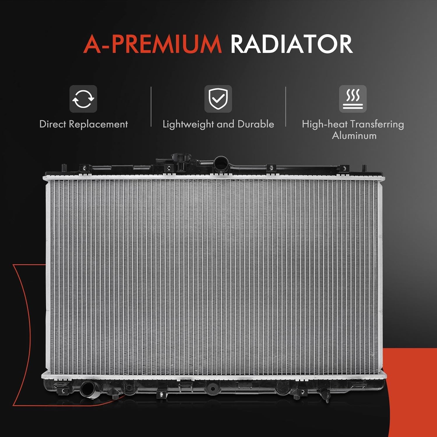 A-Premium Engine Coolant Radiator Assembly Compatible with Acura CL 2001 2002 2003, TL 2002 2003, Replace# 19010PXGJ51