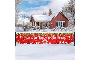 Celebrate with Joy: "Jesus Is the Reason for the Season" Christmas Banner