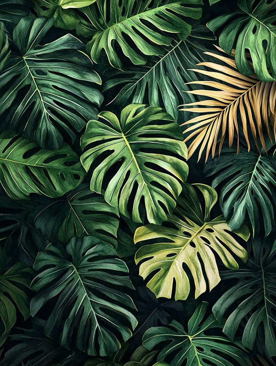 Malen Nach Zahlen, BläTter GrüN, HD Leinwand mit Acrylfarben und Pinselset, Einfach zu Malen Für Kinder und Erwachsene, Anfängerfreundlich, Home Decor Geburtstag Geschenk, Ohne Rahmen 90x120cm WM3L907