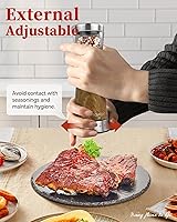 Vista 6 de Juego de molinillo eléctrico de sal y pimienta con base de almacenamiento, juego de molinillo de sal y pimienta recargable de acero inoxidable