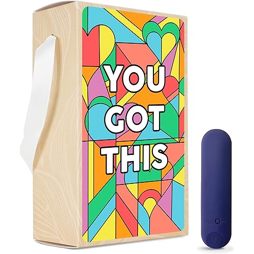 plusOne Bullet Vibrator for Women - Mini Vibrator Made of Body-Safe Silicone, Fully Waterproof, USB Rechargeable - Holiday Giftbox 'You Got This'