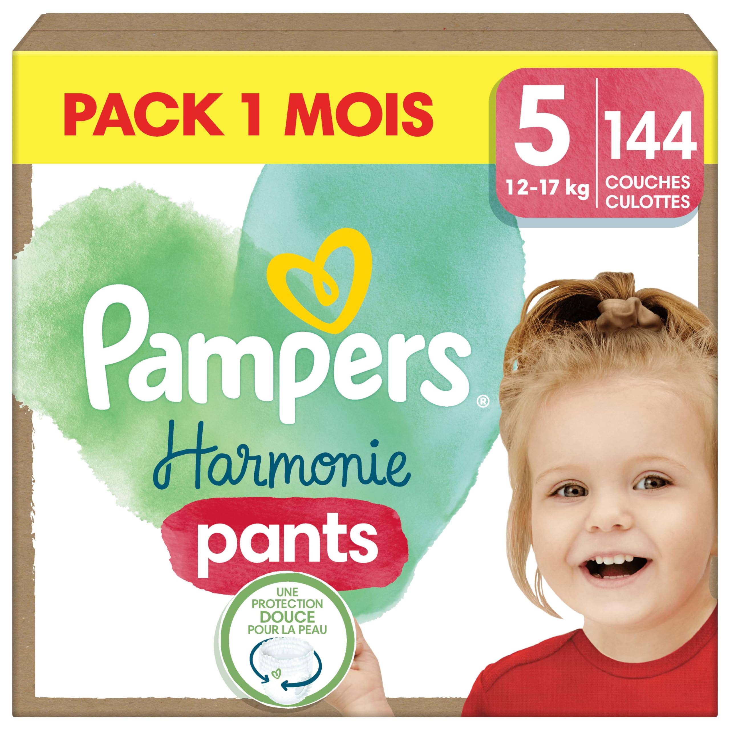 Pampers Couches-Culottes Premium Protection Pants Taille 5 (12-17 kg), 144 Couches-Culottes Bébé, Pack 1 Mois, Notre N°1 Pour Le Confort et La Protection, Maintenant avec Plus de Culottes Pampers Couches-Culottes Premium Protection Pants Taille 5 (12-17 kg), 144 Couches-Culottes Bébé, Pack 1 Mois, Notre N°1 Pour Le Confort et La Protection, Maintenant avec Plus de Culottes