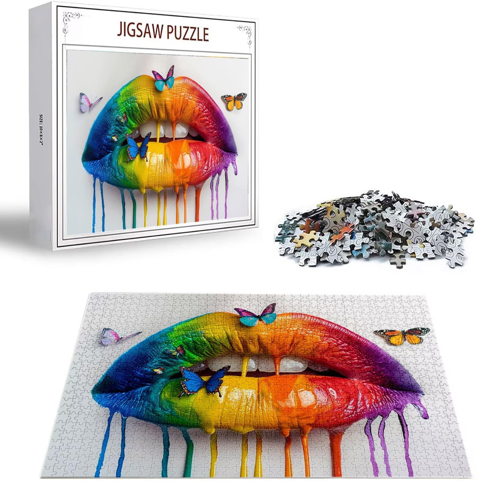 Puzzle 6000 Pezzi per Adulti Ragazzi, 3 4 5 Anni Puzzle Colore 6 7 8 Anni Giochi Educativi Sostenibili Con Motivi Per Adulti Da Gioco in Legno Di Alta Qualità Jigsaw Labbra per Gioco Familiare B-1683