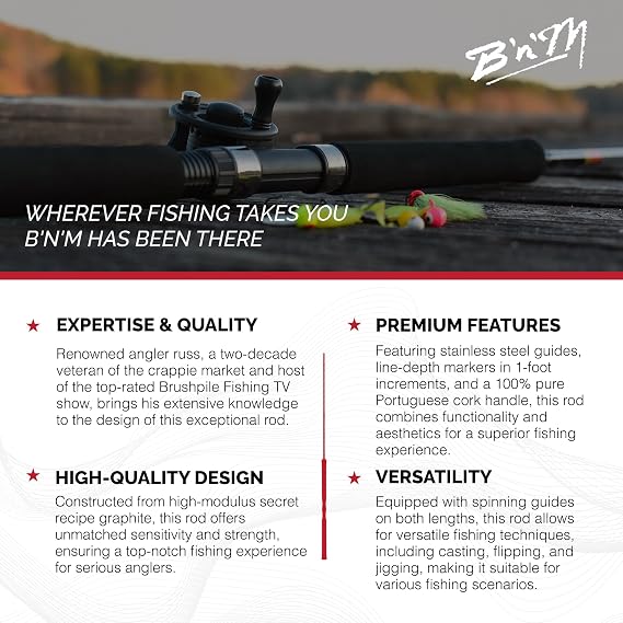 B'n'MBnM Russ Bailey Crappie Wizard Rod 2pc.