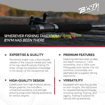 B'n'MBnM Russ Bailey Crappie Wizard Rod 2pc.