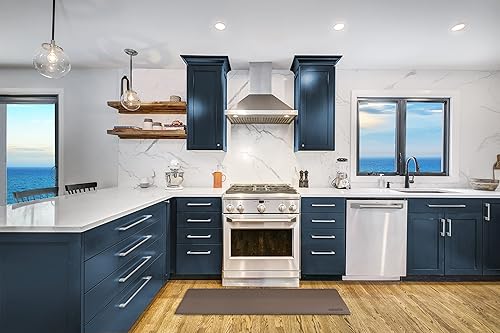 Miniatura 8 de Nautica Tapete de cocina acolchado antifatiga para el suelo de la cocina, grueso, antideslizante, impermeable, alivio para cocinar y estar de pie