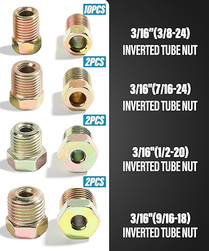 Miniatura 5 de Kit de línea de freno con revestimiento de cobre 316 de 25 pies con 16 accesorios y 4 uniones de línea de freno, kit de herramientas de doble y