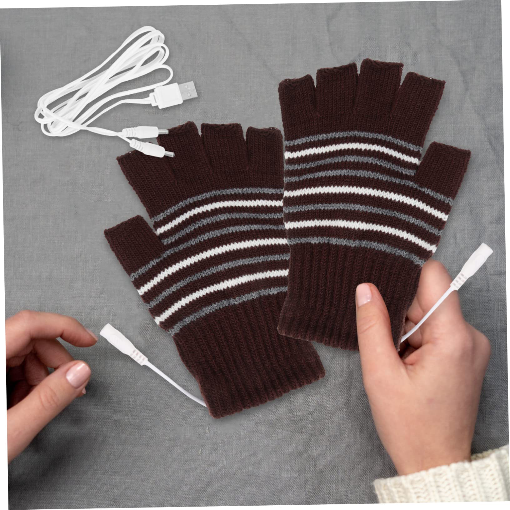 ibasenice Guantes Térmicos Calefactables USB para Invierno De Ajustables Y Lavables Guantes Eléctricos De para Actividades Protección Frío Viento para Esquí Y Senderismo