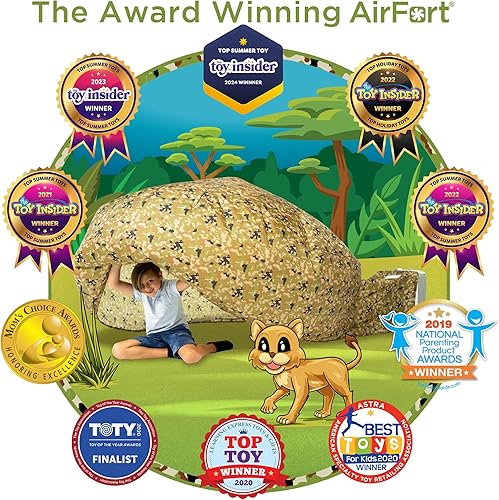 Miniatura 4 de The Original patentado AirFort  Construye un fuerte en 30 segundos, fuerte inflable para niños, tienda de campaña de juego para 3 a 14 años, una