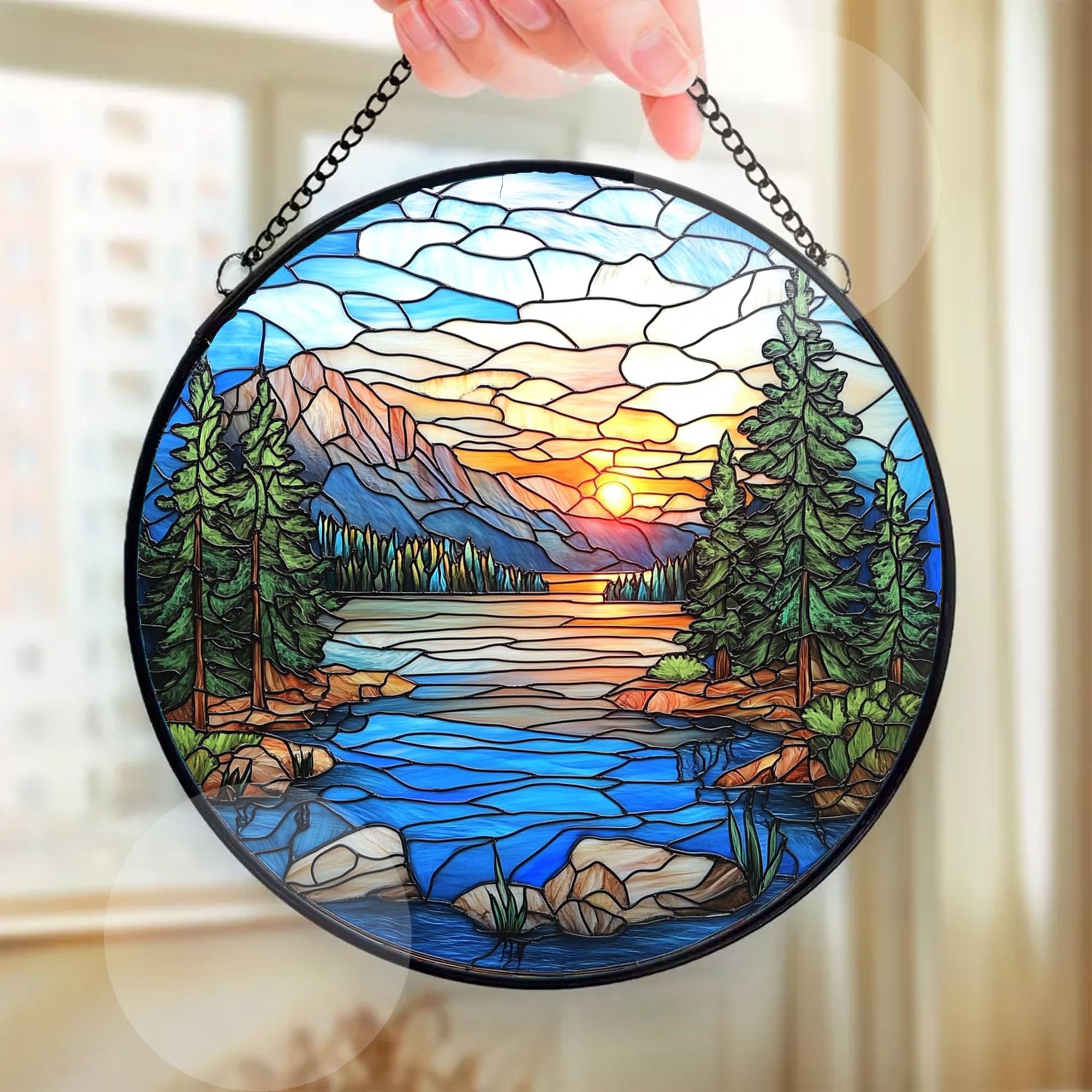 「juns」　ステンドグラス Amazon.com: Suncatcher Stained Glass, The Grand Canyon in Arizona