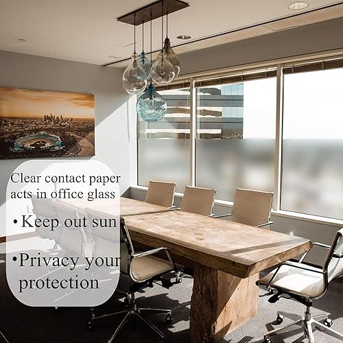 Miniatura 9 de Heroad Papel de contacto transparente autoadhesivo para armarios de cocina, película protectora multiusos, forro de gabinete extraíble para