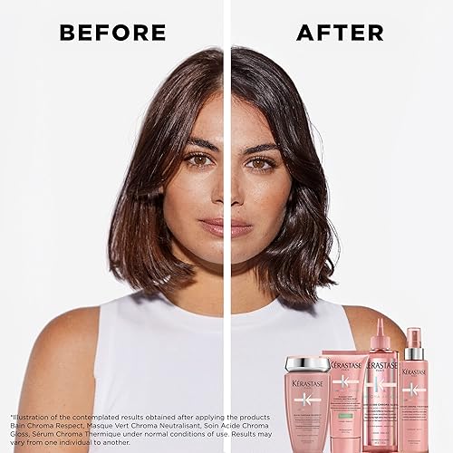 Miniatura 3 de KÉRASTASE Chroma Absolute Chroma Hair Gloss, tratamiento de alto brillo para cabello dañado teñido, fortalece y añade brillo, fórmula ligera con