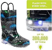 Vista 3 de Western Chief - Botas de lluvia impermeables, de PVC, con luz, para niños
