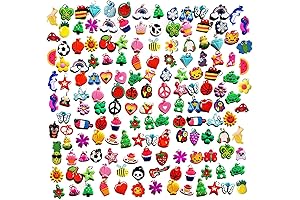 105PCS Loom Band Charms: Silicone Bracelet Charms for Endless Creativity