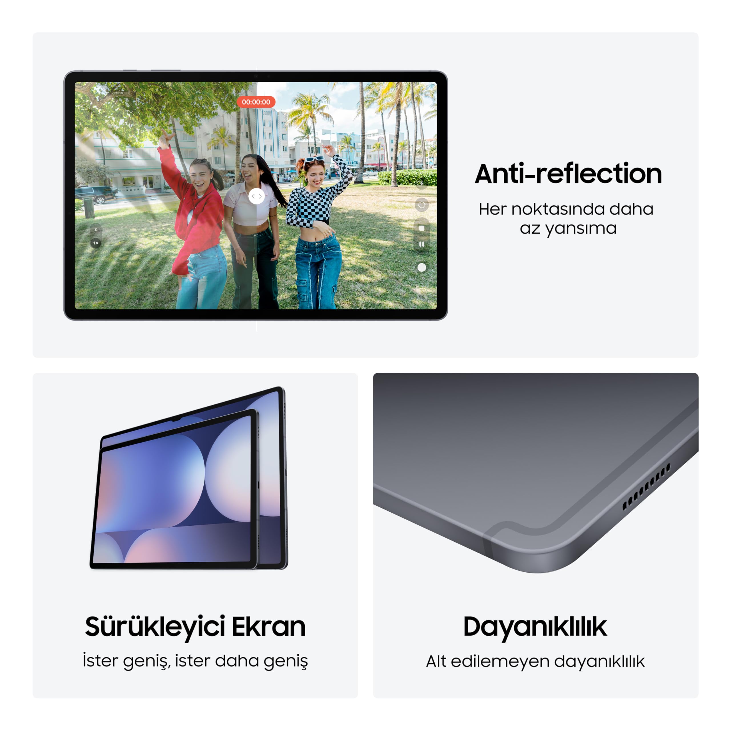 Samsung Galaxy Tab S10+ Yapay Zeka (AI) Tablet, 12GB RAM, 256GB Hafıza, AMOLED Ekran, S Pen Dahil, Gümüş (Samsung Türkiye Garantili)