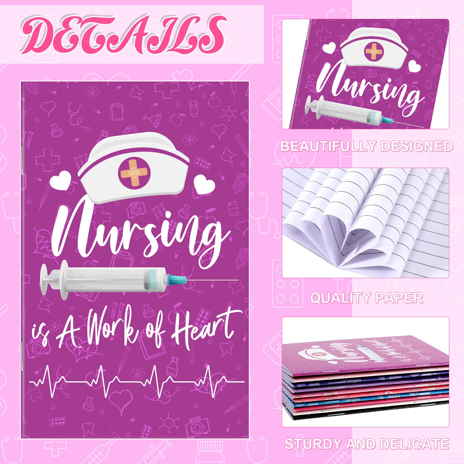Sabary 200 quaderni per infermiere Bulk 2026 CNA Settimana Apprezzamento Regali Mini Pocket Notepad Bulk per Studenti di Medicina Pensionamento Accessori di Laurea in Aula Forniture per Ufficio