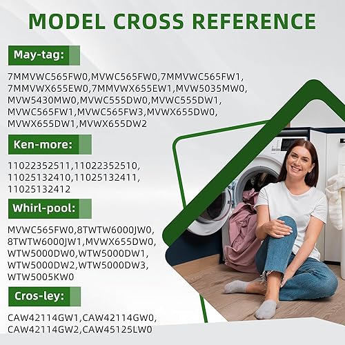 Miniatura 6 de Actualizado W11130362 WTW5000DW2 WTW5000DW1 WTW5000DW3 WTW5000DW0 Kit de varilla de suspensión para lavadora Whirl-pool Ken-more May-tag MVWC565FW1