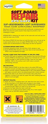 Miniatura 3 de SOLAREZ Kit de reparación de tablas suaves de curado UV EPS-Safe ~ Espuma de poliestireno y tablas de surf construidas con núcleo EPS (captura surf,
