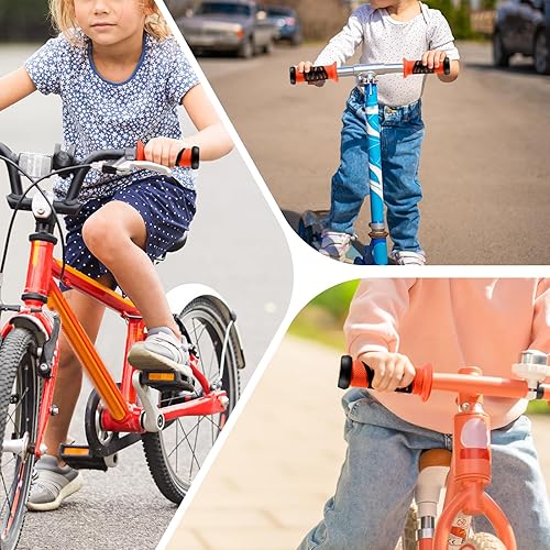 Miniatura 7 de Yiju Empuñaduras de goma para bicicleta, agarre cómodo portátil antideslizante para manillar de bicicleta para niños y niñas