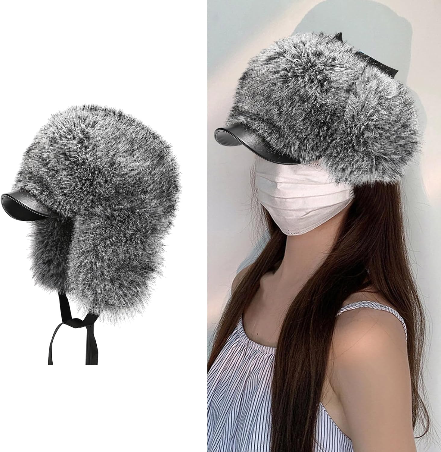 Fashion Ushanka Hat for Various Head Size Winter Autumn Thickened Pullover Trapper for Casual and Travel Adjustable Plush Dark Brown