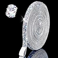 Vista 8 de Calcomanías de diamantes de imitación brillantes de 6 yardas, diamantes de imitación para manualidades, calcomanías autoadhesivas para el automóvil