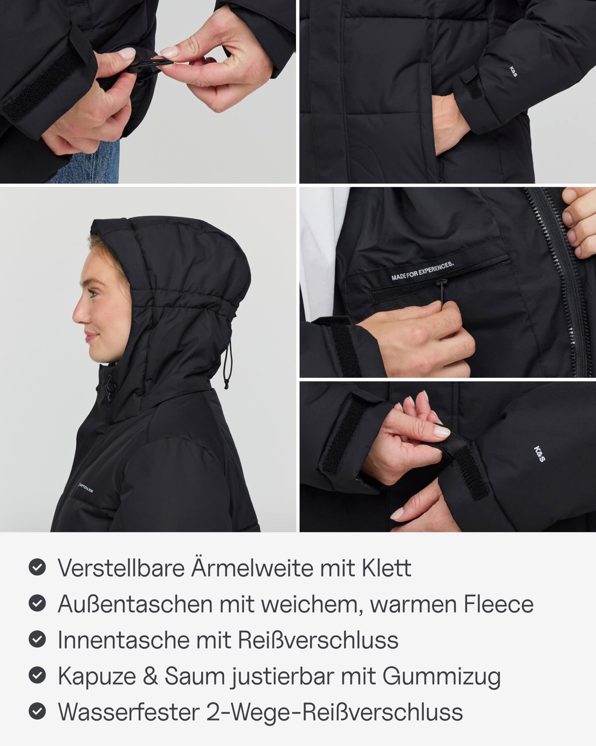 Kapten & Son Winter Puffer Jacke All Black, Sandstone, Olive XS-XXL | Winterjacke Damen & Herren | Solo oder als Top Layer für Light Puffer Jacket | atmungsaktiv, winddicht | Outdoorjacke