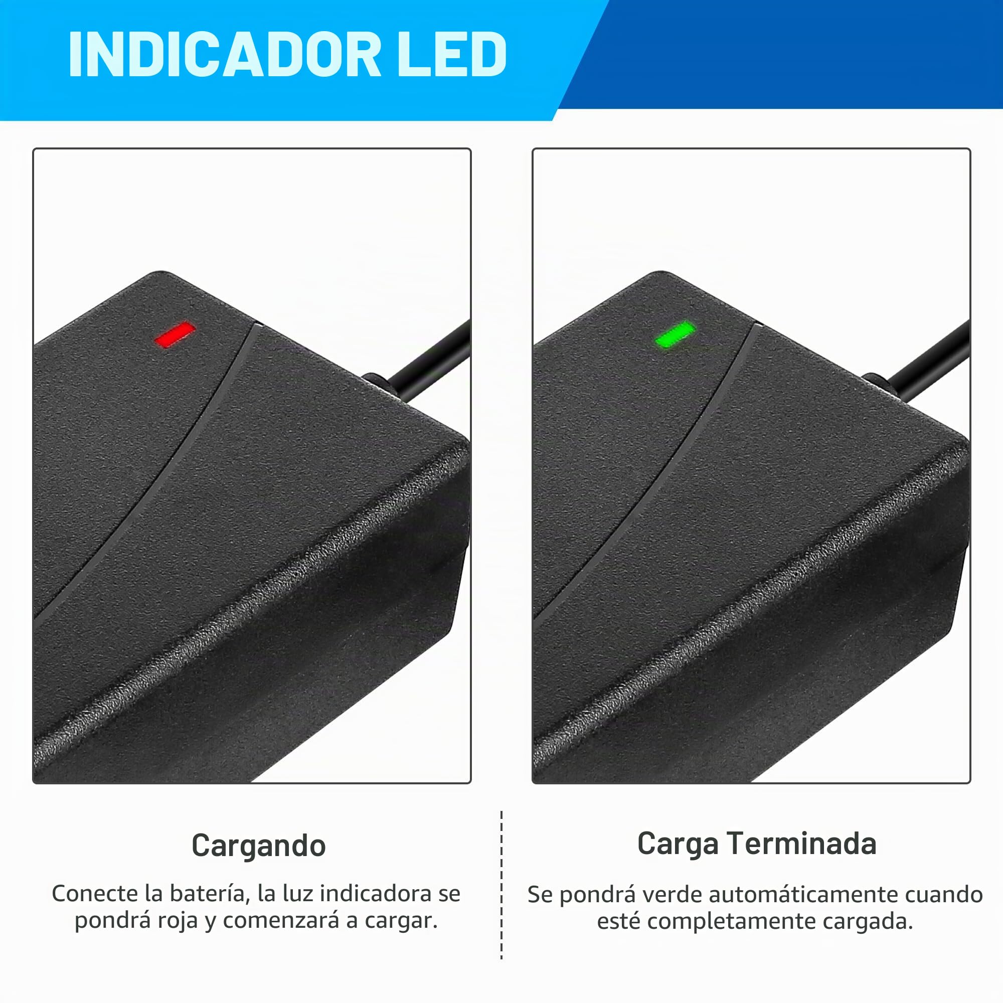 Cargador Universal 42V 2A 3 Pines Para Patinete Eléctrico Compatible Con Xiaomi M365 1S - Accesorios Para Batería