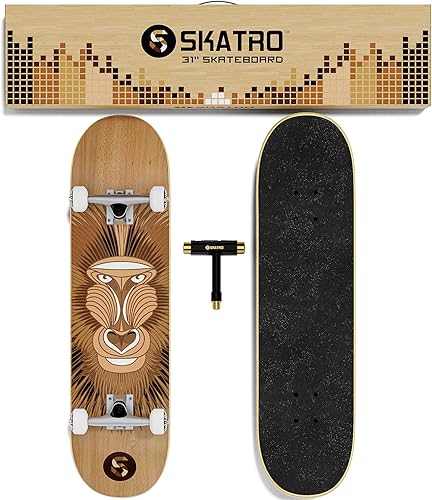 Miniatura 4 de Skatro - Patineta completa Pro Skateboard de 31 pulgadas. Edades del patinaje: adultos, niños, niñas, principiantes y niños