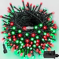Vista 7 de Tira de luces de Navidad de 200 luces LED que cambian de color de 75.8 pies con control remoto, temporizador y función de memoria, 9 modos