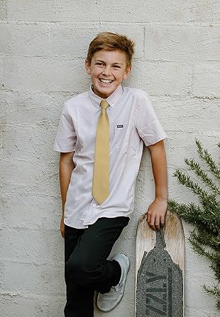 Enlision Boy Tie Striped Pre-Tied Plaid Kid Necktie