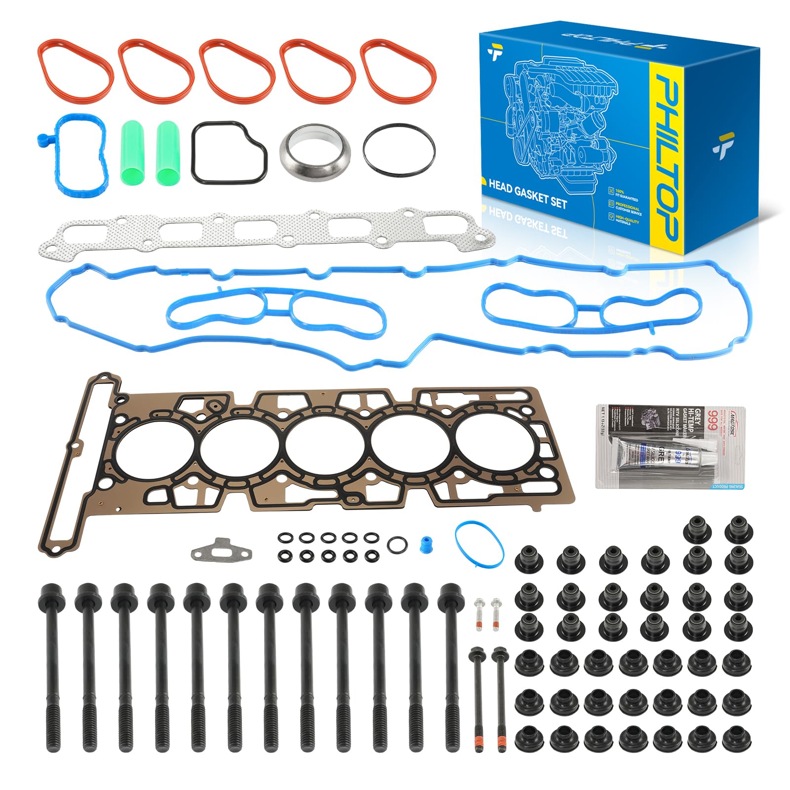 PHILTOP Head Gasket Kit Fit for Chevy Colorado/GMC Canyon 2004-2006 3.5L | Fit for Hummer H3 2006 3.5L, Isuzu i-350 2006 3.5L, OE# HS26336PT, ES71334