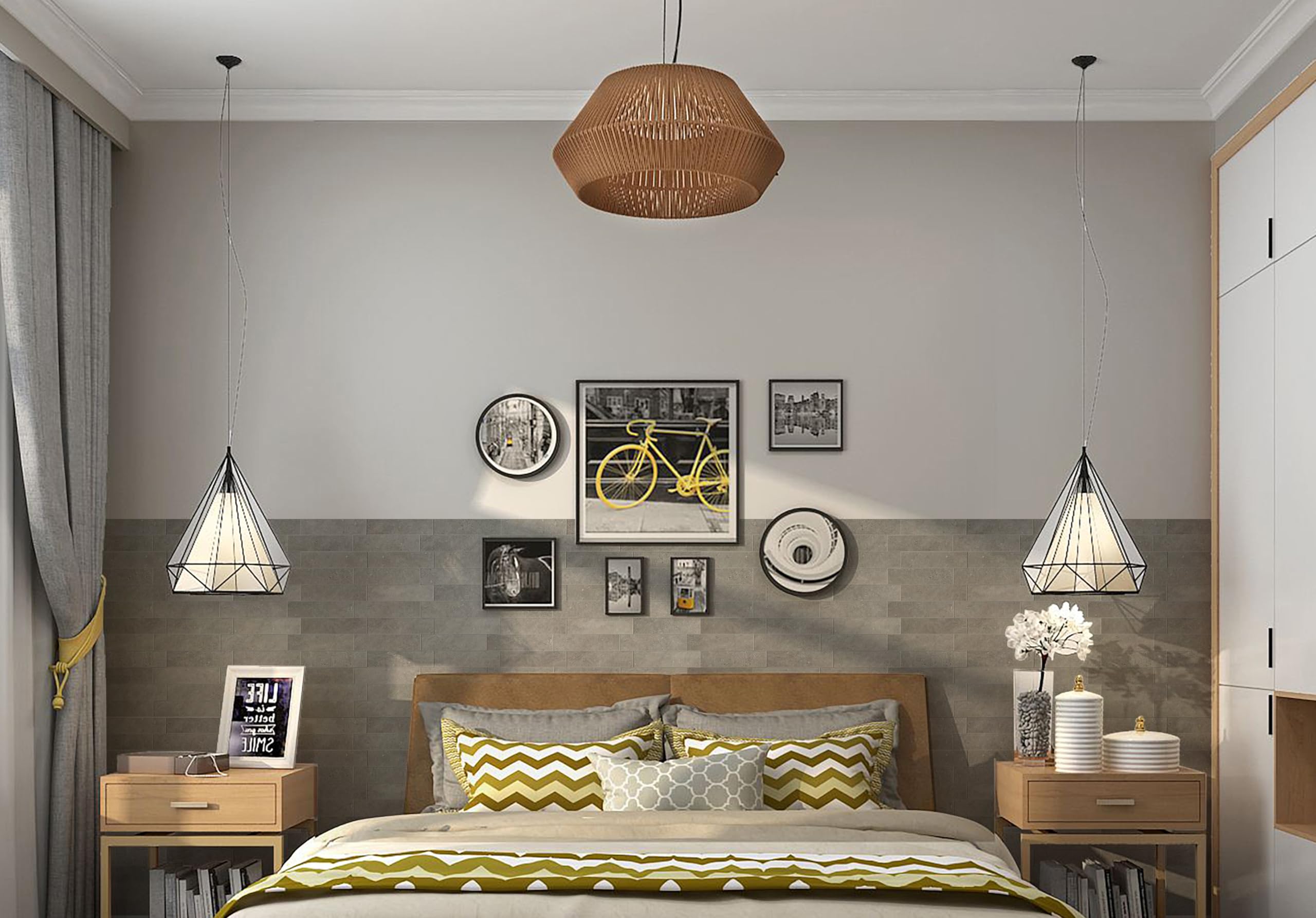 COLAMO 10 azulejos de pared de piedra sintética mate gris roca, ladrillo autoadhesivo para azulejos de pared decorativos, salpicaduras para cocina, sala de estar, dormitorio, baño, chimenea