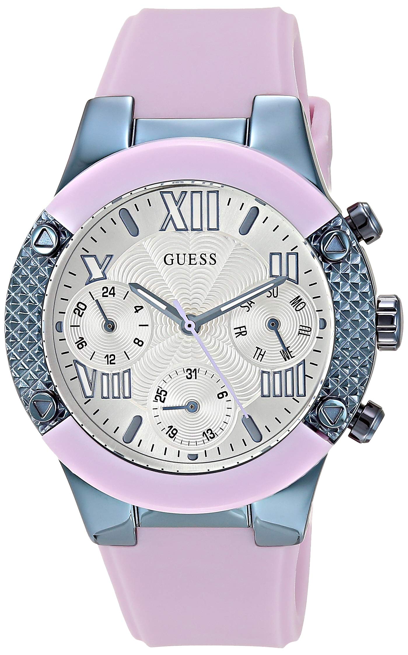 GUESS GUESS Reloj Analógico para Mujer de Cuarzo con Correa en Silicona W0958L2