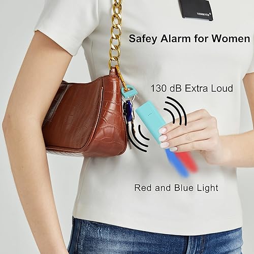 Miniatura 2 de Alarma de seguridad personal y ubicación GPS: funciona con Apple Find My, solo iOS, Android no compatible, sirena de autodefensa de 130 dB, posición