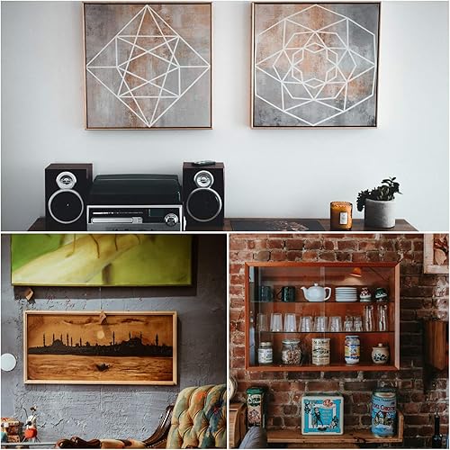 Miniatura 7 de Percha de fotos con tacos franceses, colgador Z de aluminio entrelazado, kit de accesorios de montaje en pared, clips en Z para colgar pintura de