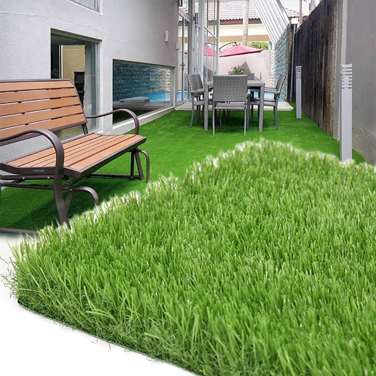 人工芝青緑 Amazon.co.jp: 人工芝 人工芝生 青緑•秋色 芝丈35mm 超高密度 人工芝