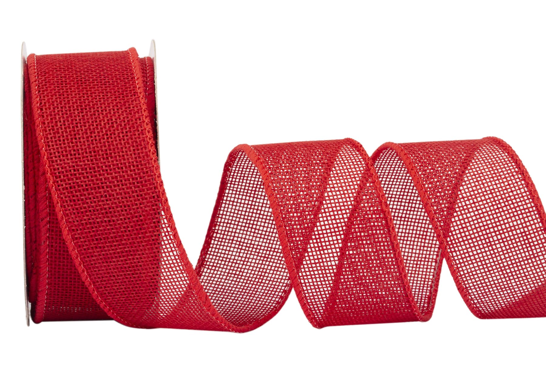 Zofrud Red Burlap Ribbon - 38mm x 9M